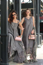 STITCHED BY CC NOOR BY SAADIA ASAD LUXE CHIKANKARI D-09 3PC