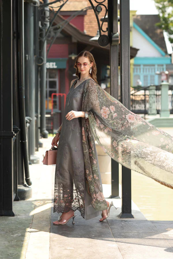 STITCHED BY CC NOOR BY SAADIA ASAD LUXE CHIKANKARI D-09 3PC