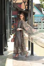 STITCHED BY CC NOOR BY SAADIA ASAD LUXE CHIKANKARI D-09 3PC