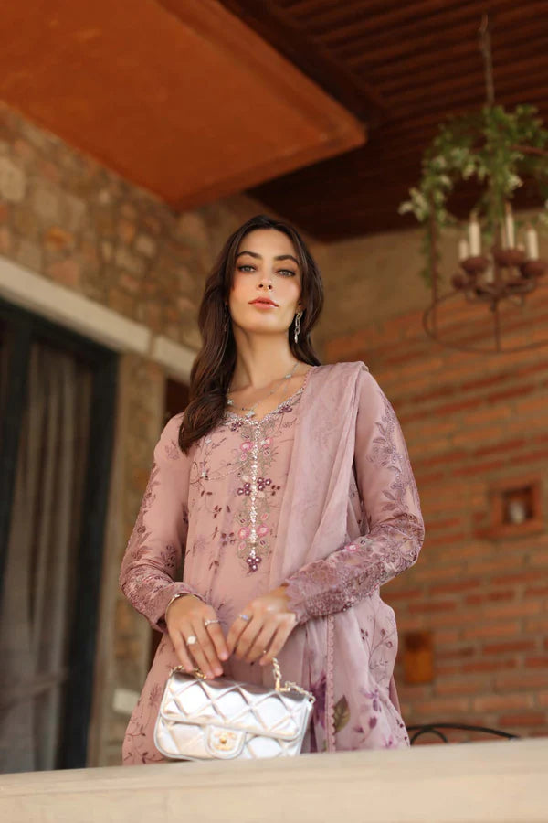 NOOR BY SAADIA ASAD LUXURY SCHIFFLI LASERKARI D1 - B