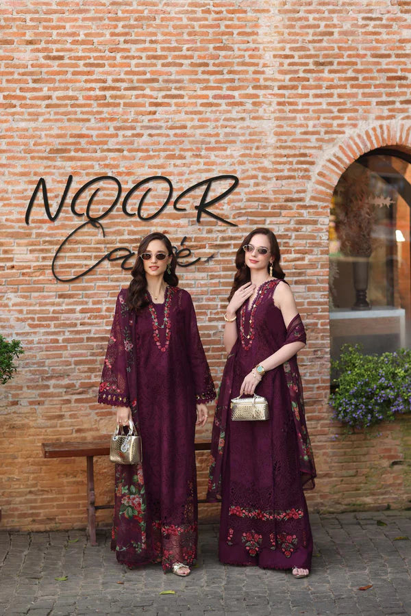 NOOR BY SAADIA ASAD LUXURY EID SCHIFFLI LASERKARI D-10