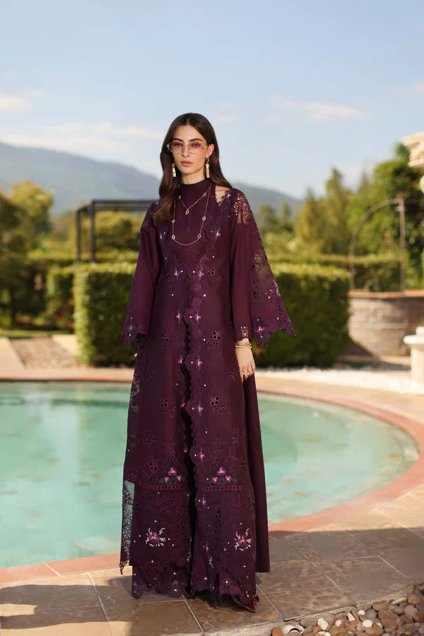 NOOR BY SAADIA ASAD LUXURY SCHIFFLI LASERKARI D8 - B