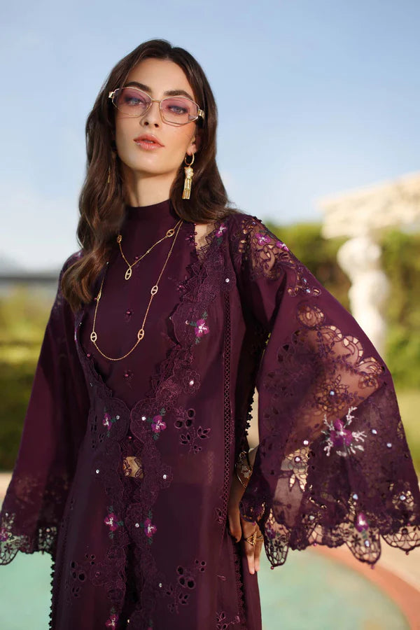 NOOR BY SAADIA ASAD LUXURY SCHIFFLI LASERKARI D8 - B