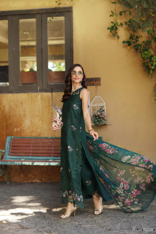 NOOR BY SAADIA ASAD LUXURY EID SCHIFFLI LASERKARI D-11