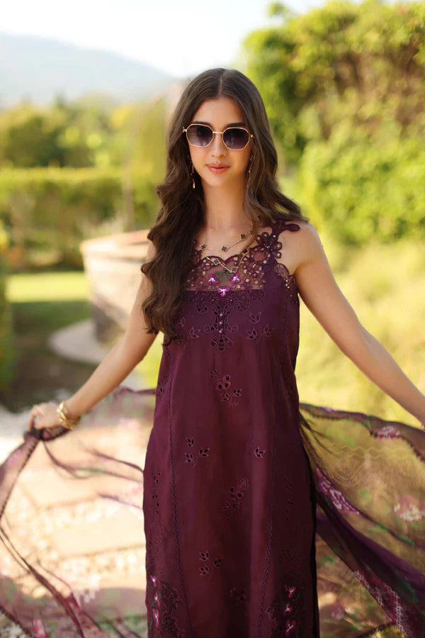 NOOR BY SAADIA ASAD LUXURY SCHIFFLI LASERKARI D8 - B