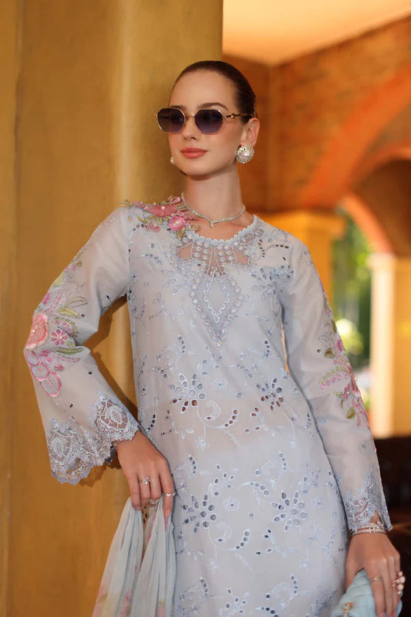 NOOR BY SAADIA ASAD LUXURY SCHIFFLI LASERKARI D10 - B