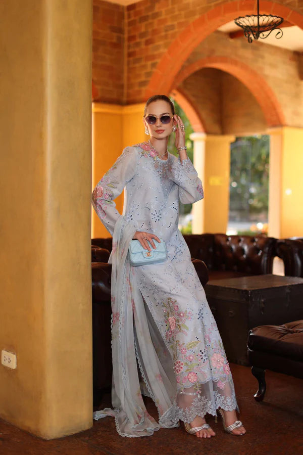 NOOR BY SAADIA ASAD LUXURY SCHIFFLI LASERKARI D10 - B