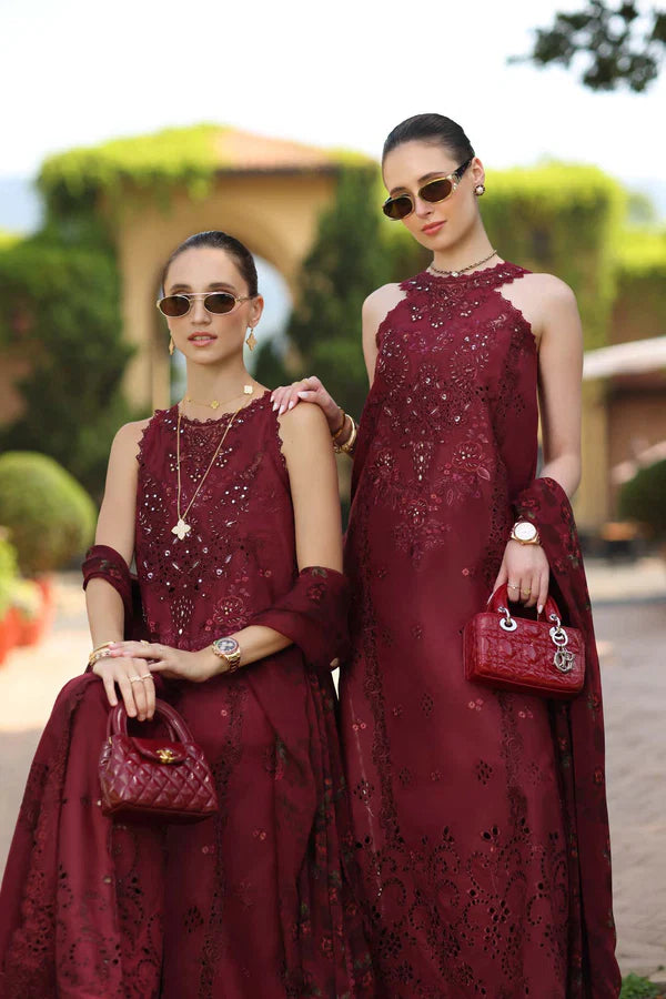 NOOR BY SAADIA ASAD LUXURY EID SCHIFFLI LASERKARI D-12