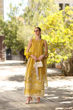 STITCHED BY CC D1-B-MANGO YELLOW NOOR 3PC