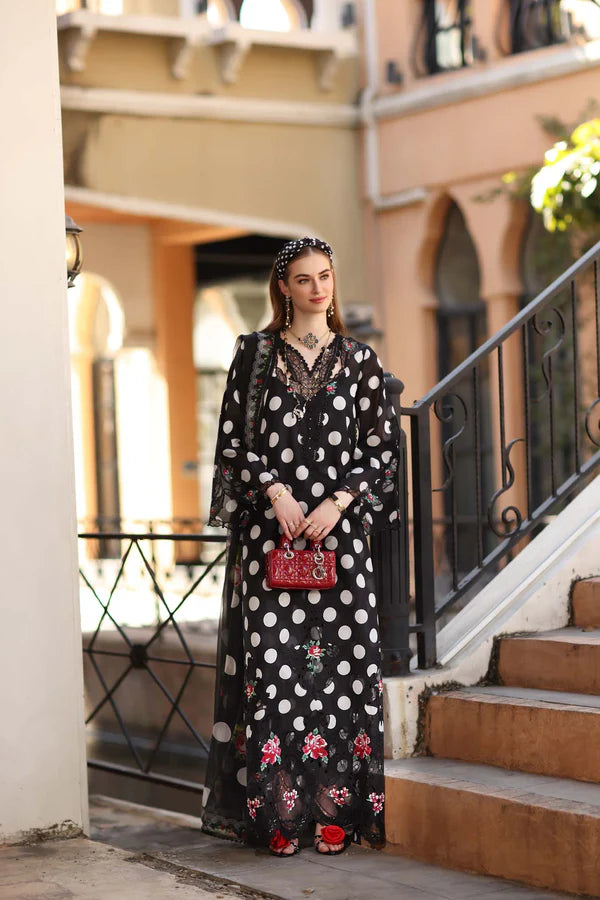 NOOR BY SAADIA ASAD D4-A-BLACK POLKA