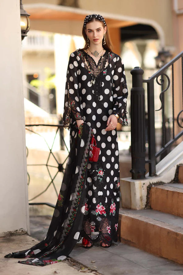 NOOR BY SAADIA ASAD D4-A-BLACK POLKA