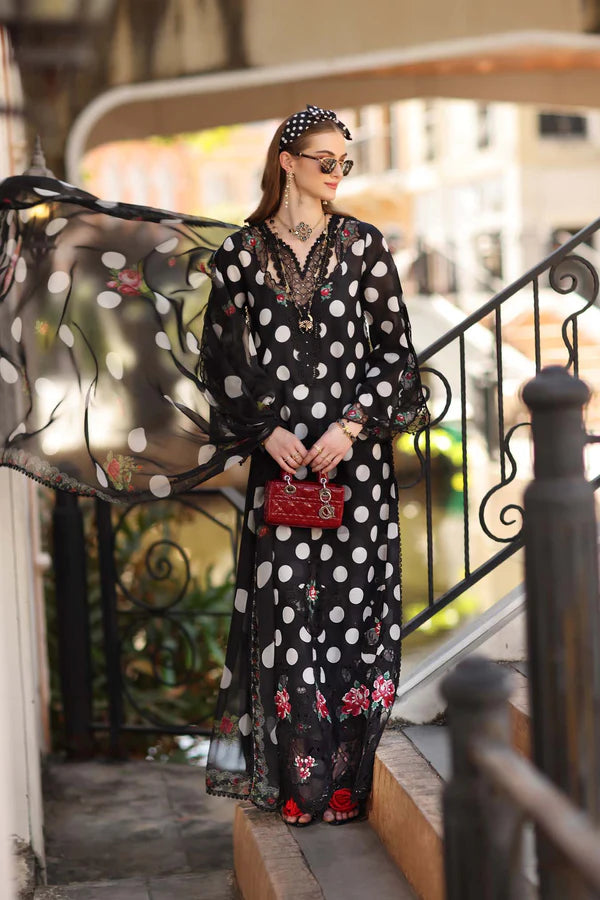NOOR BY SAADIA ASAD D4-A-BLACK POLKA