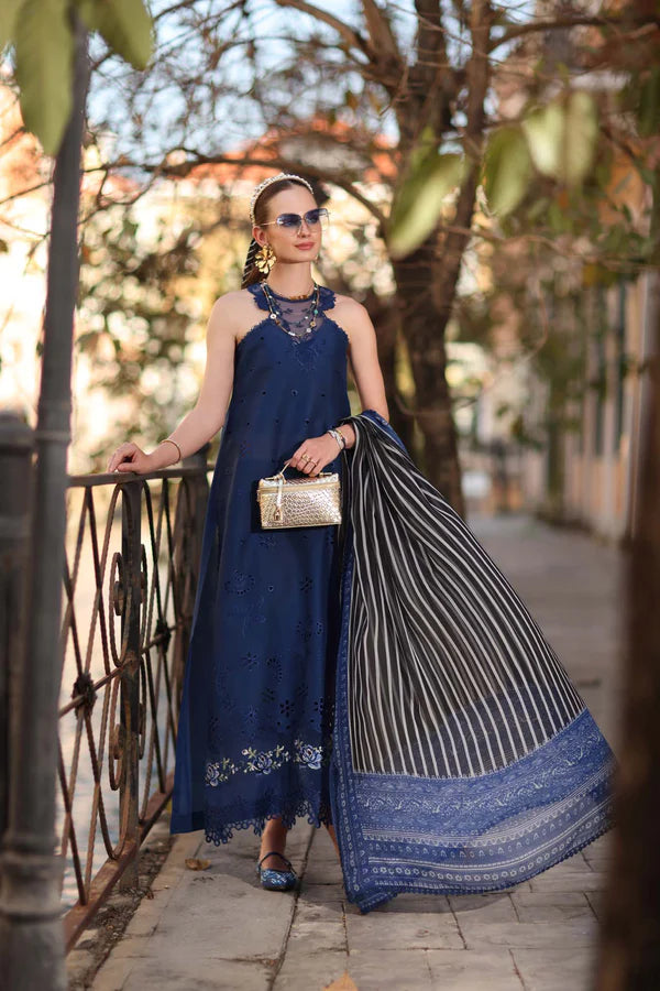 STITCHED BY CC NOOR BY SAADIA ASAD D7-B-SAPPHIRE BLUE 3PC
