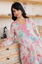 NUREH BALLERINA PRINTED CHIKANKARI NU2-194