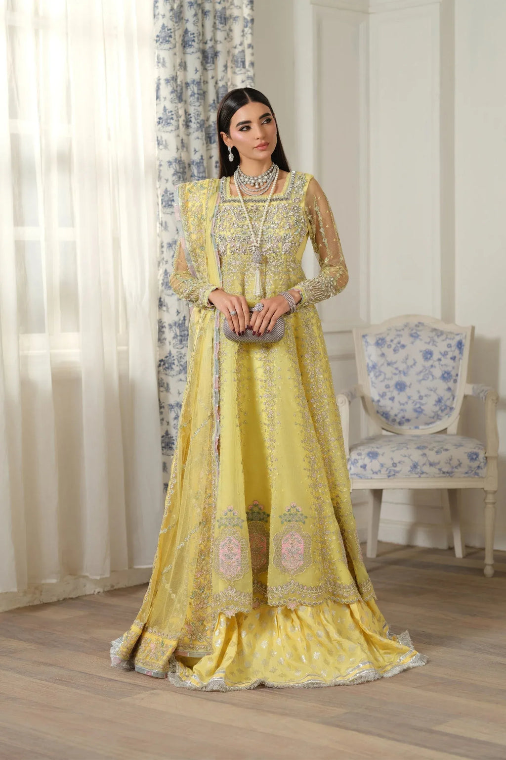 MARYAM HUSSAIN MEER EMBROIDERED CHIFFON GHAZAL