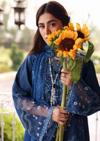 SARDINIA EMBROIDERED LAWN EID TERRACE BLUE