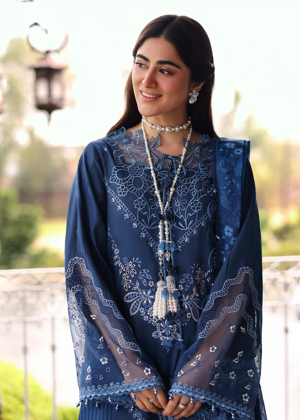 SARDINIA EMBROIDERED LAWN EID TERRACE BLUE
