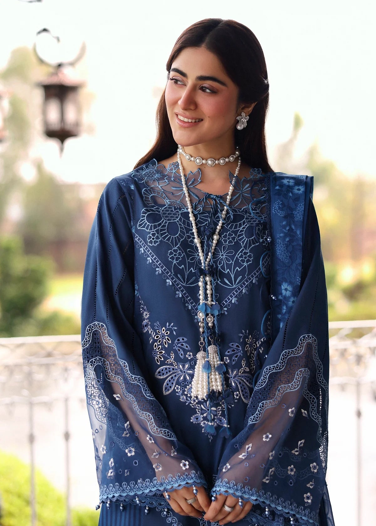 SARDINIA EMBROIDERED LAWN EID TERRACE BLUE