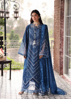 SARDINIA EMBROIDERED LAWN EID TERRACE BLUE