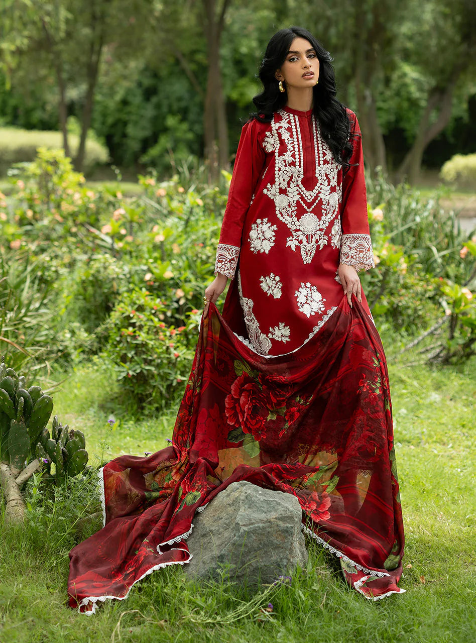 STITCHED BY CC ZAINAB CHOTTANI LUXE LAWN D-05 3PC
