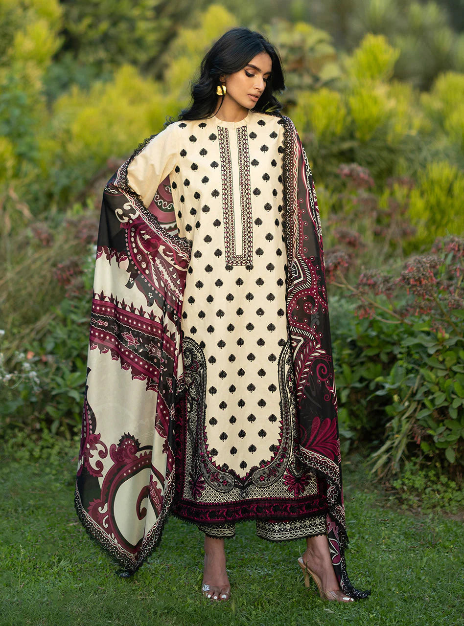 STITCHED BY CC ZAINAB CHOTTANI LUXE LAWN D-09 3PC