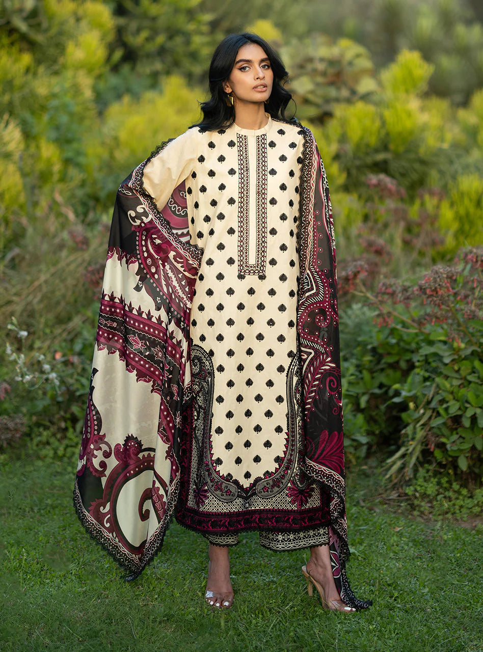 STITCHED BY CC ZAINAB CHOTTANI LUXE LAWN D-09 3PC