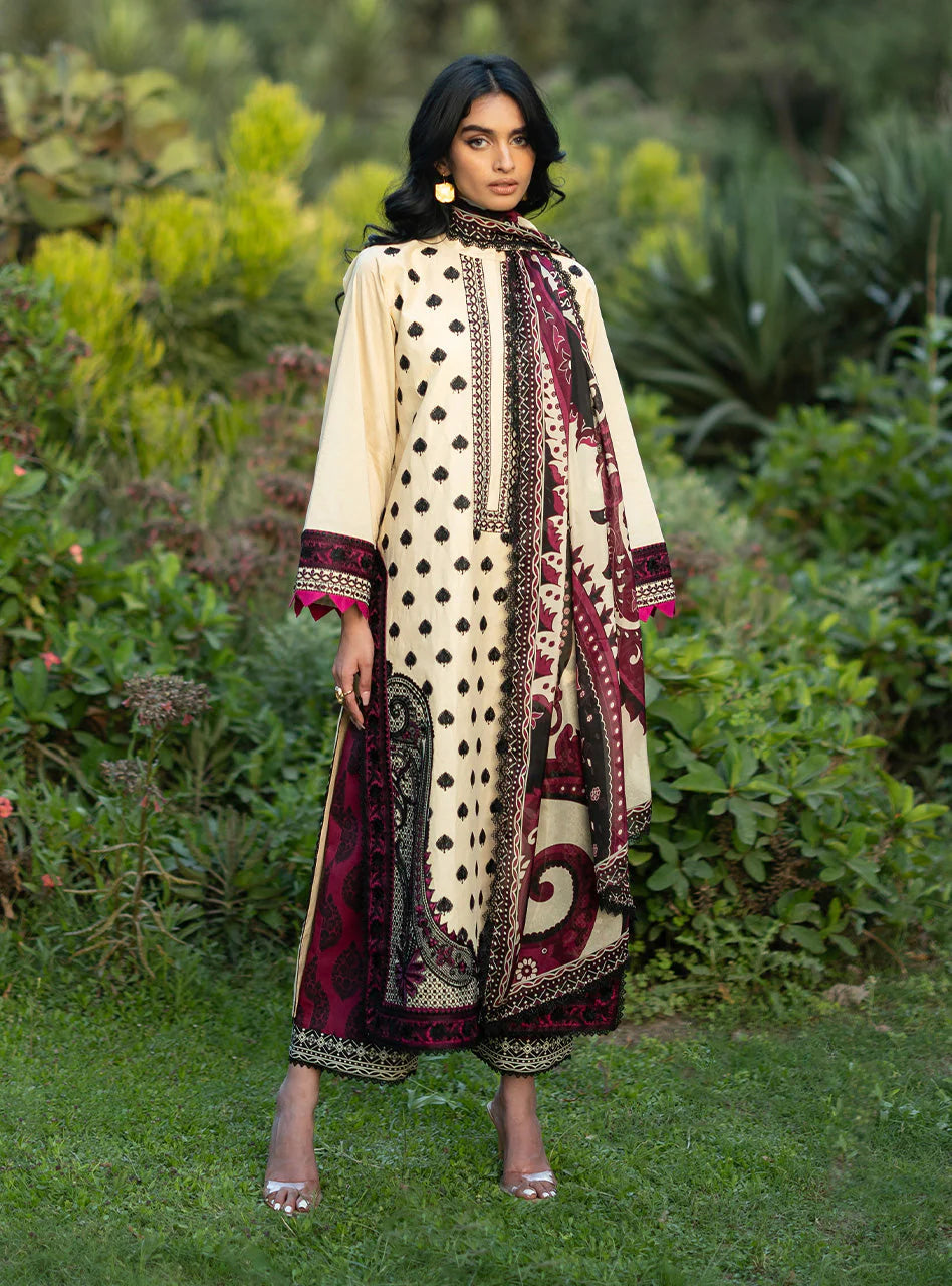 STITCHED BY CC ZAINAB CHOTTANI LUXE LAWN D-09 3PC