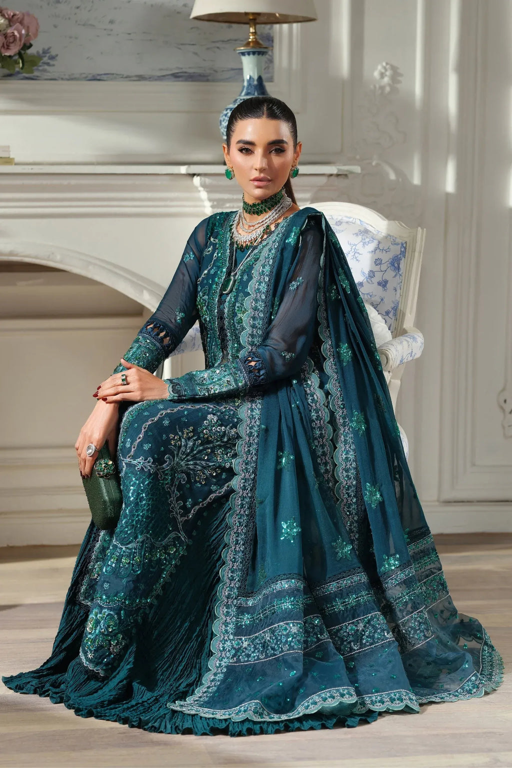 MARYAM HUSSAIN MEER EMBROIDERED CHIFFON MOMAL