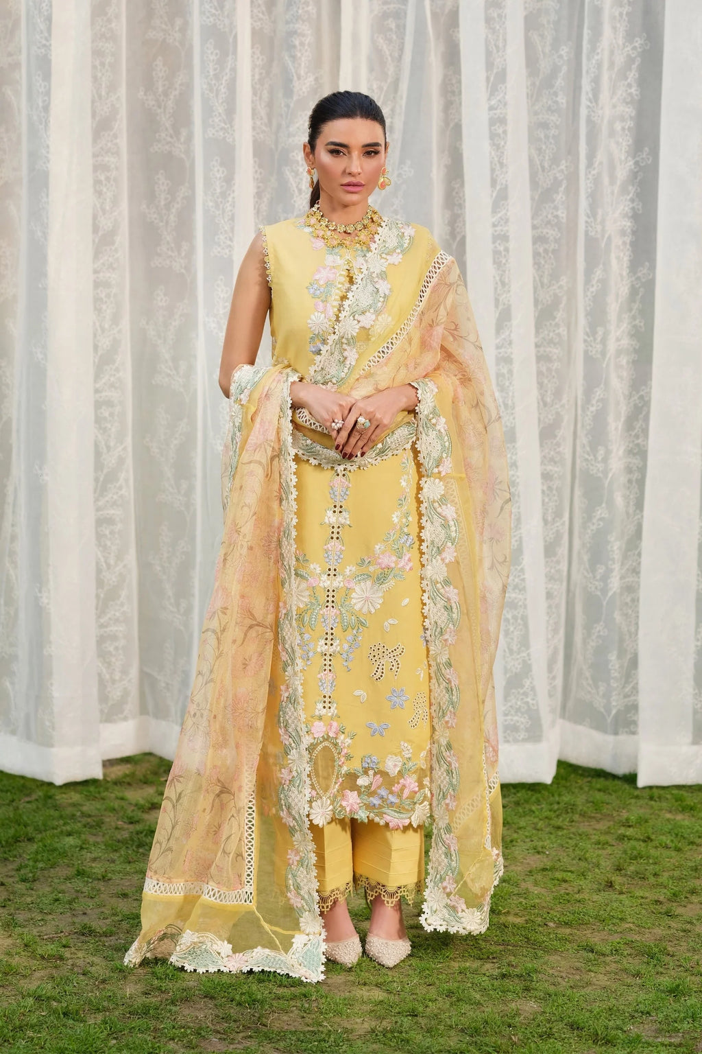 MARYAM HUSSAIN FLORAL TALE SUNFLOWER