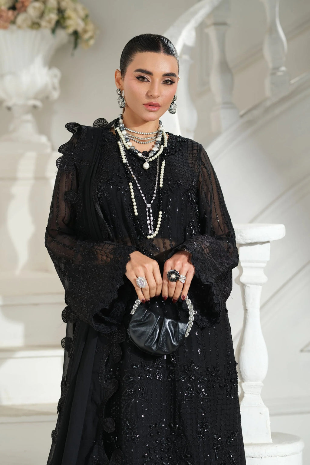 MARYAM HUSSAIN MEER EMBROIDERED CHIFFON ANDAZ