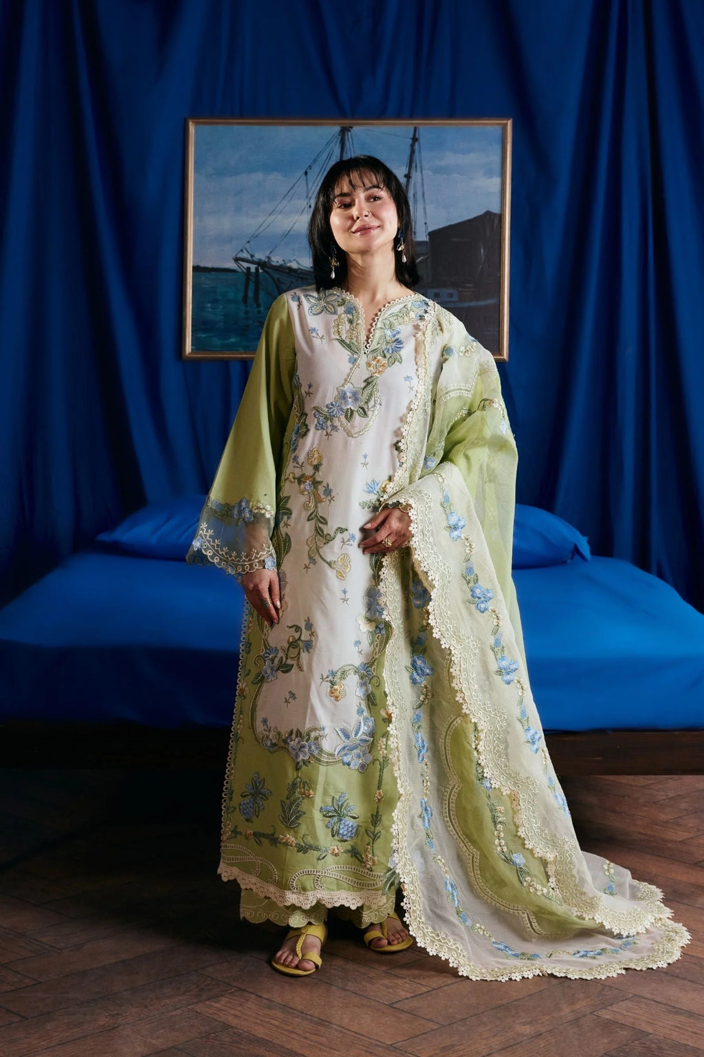 MARYAM HUSSAIN LUXURY LAWN DIMPLE