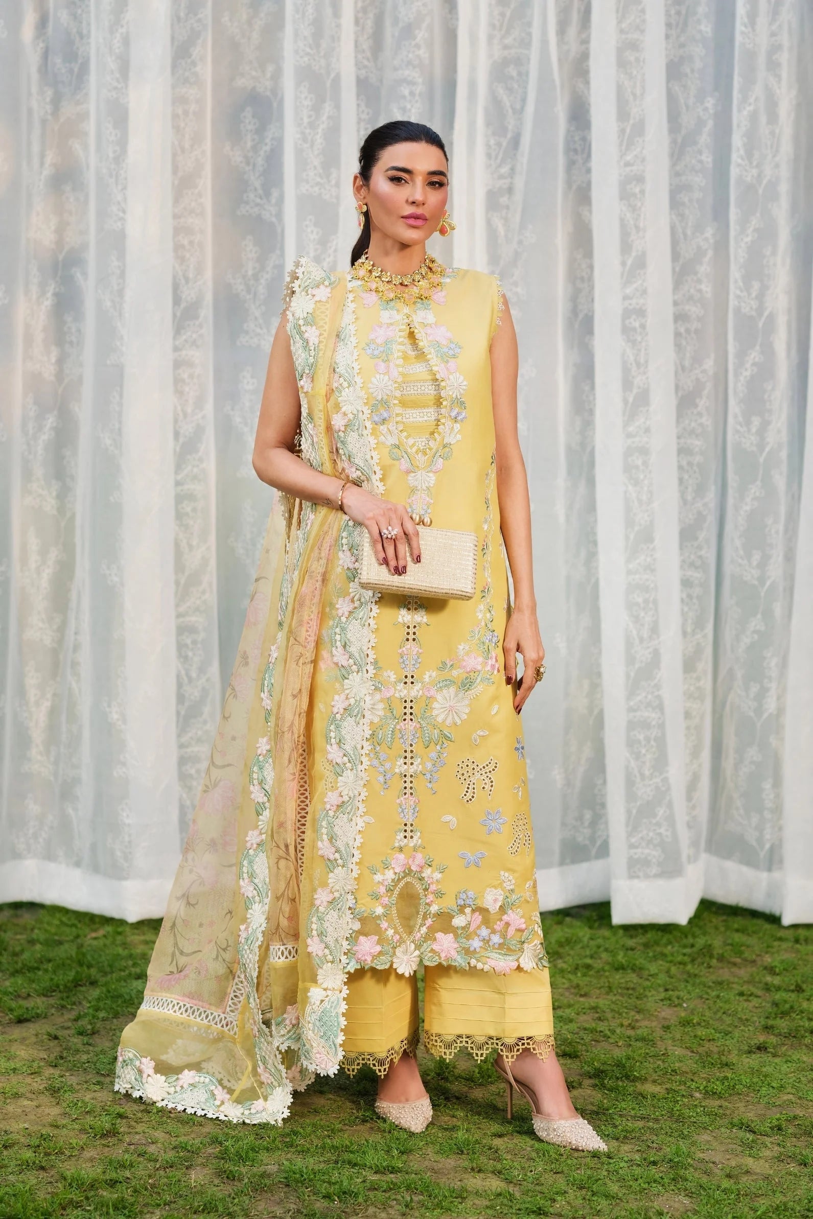 MARYAM HUSSAIN FLORAL TALE SUNFLOWER