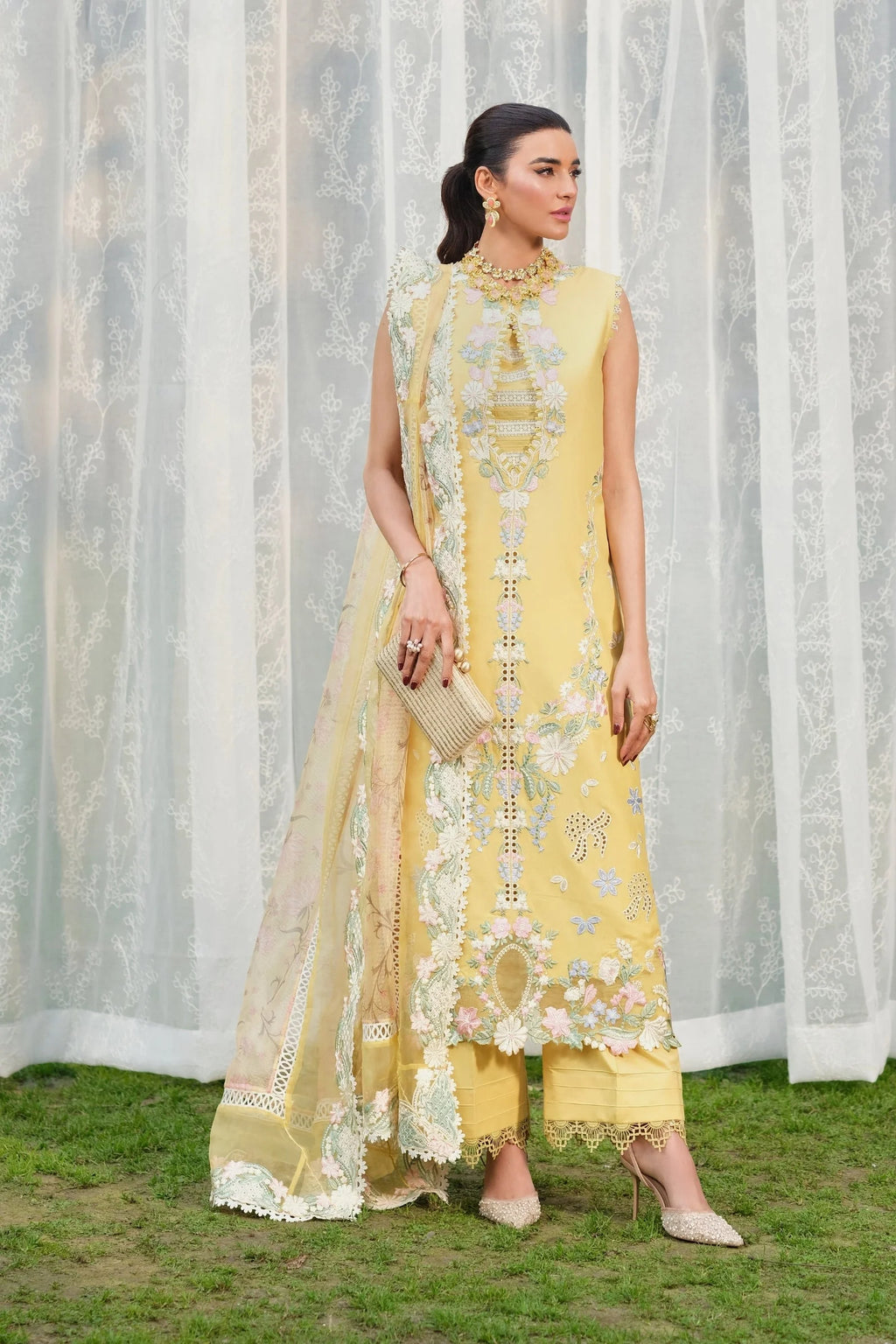 MARYAM HUSSAIN FLORAL TALE SUNFLOWER