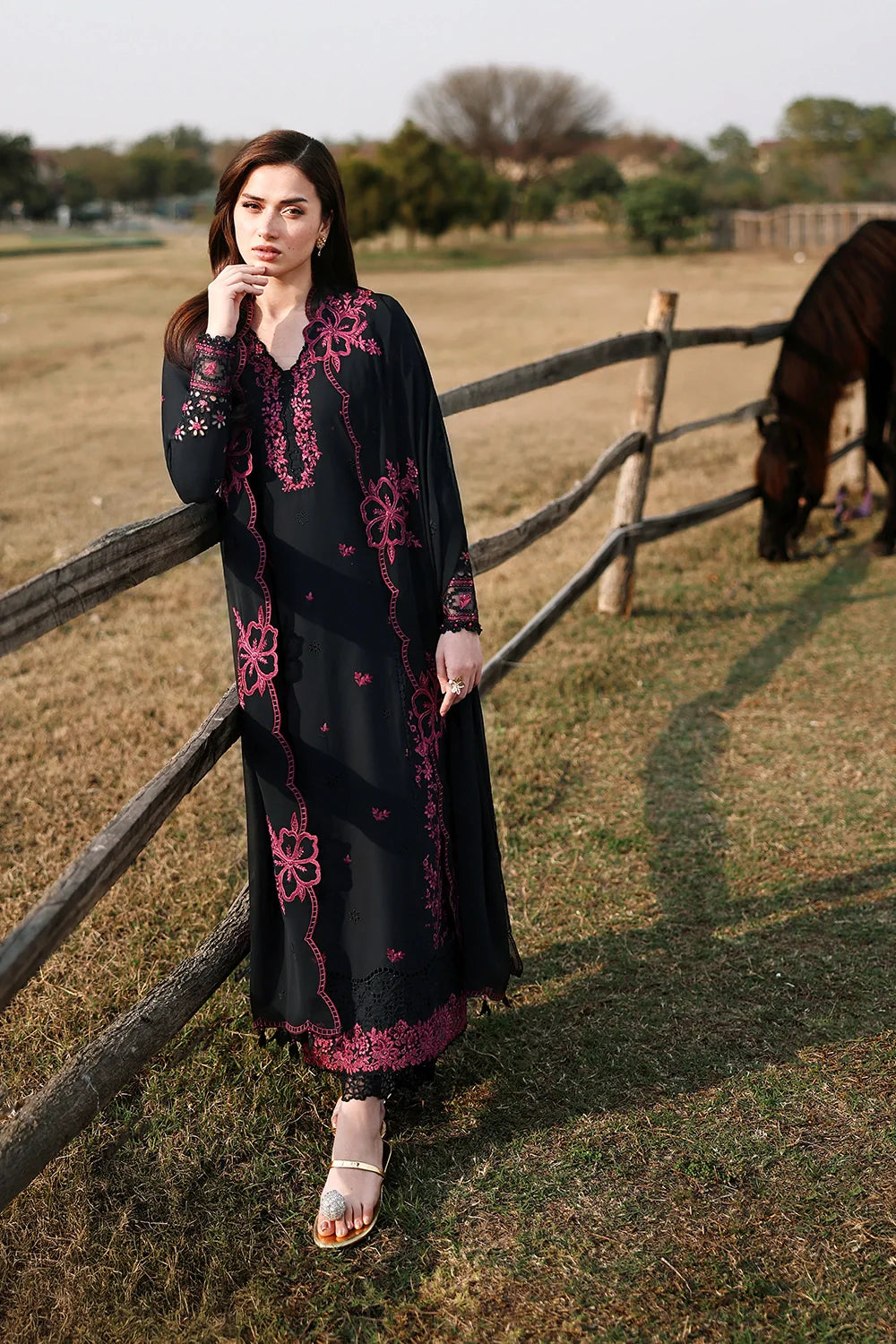 AZURE LUXURY LAWN EID BLACK CHERRY
