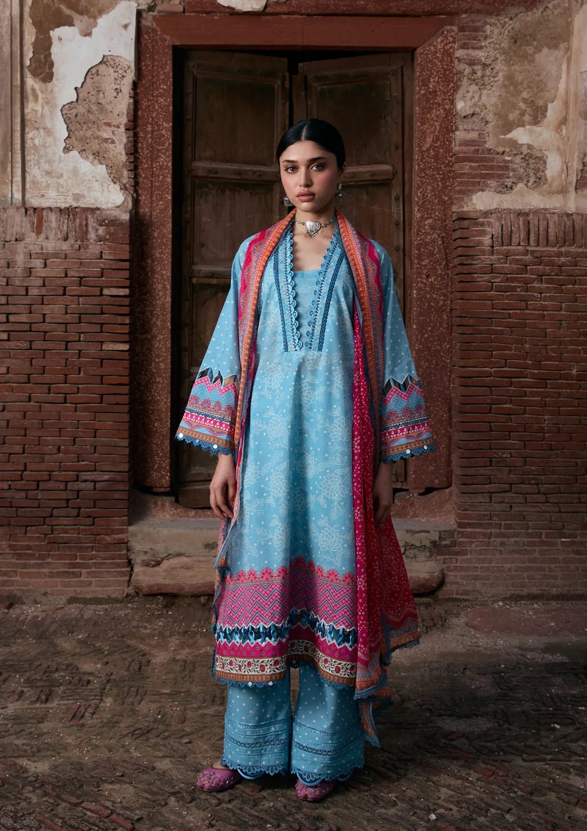 KAHF AANGAN PRINT CHIFFON KPS-7B