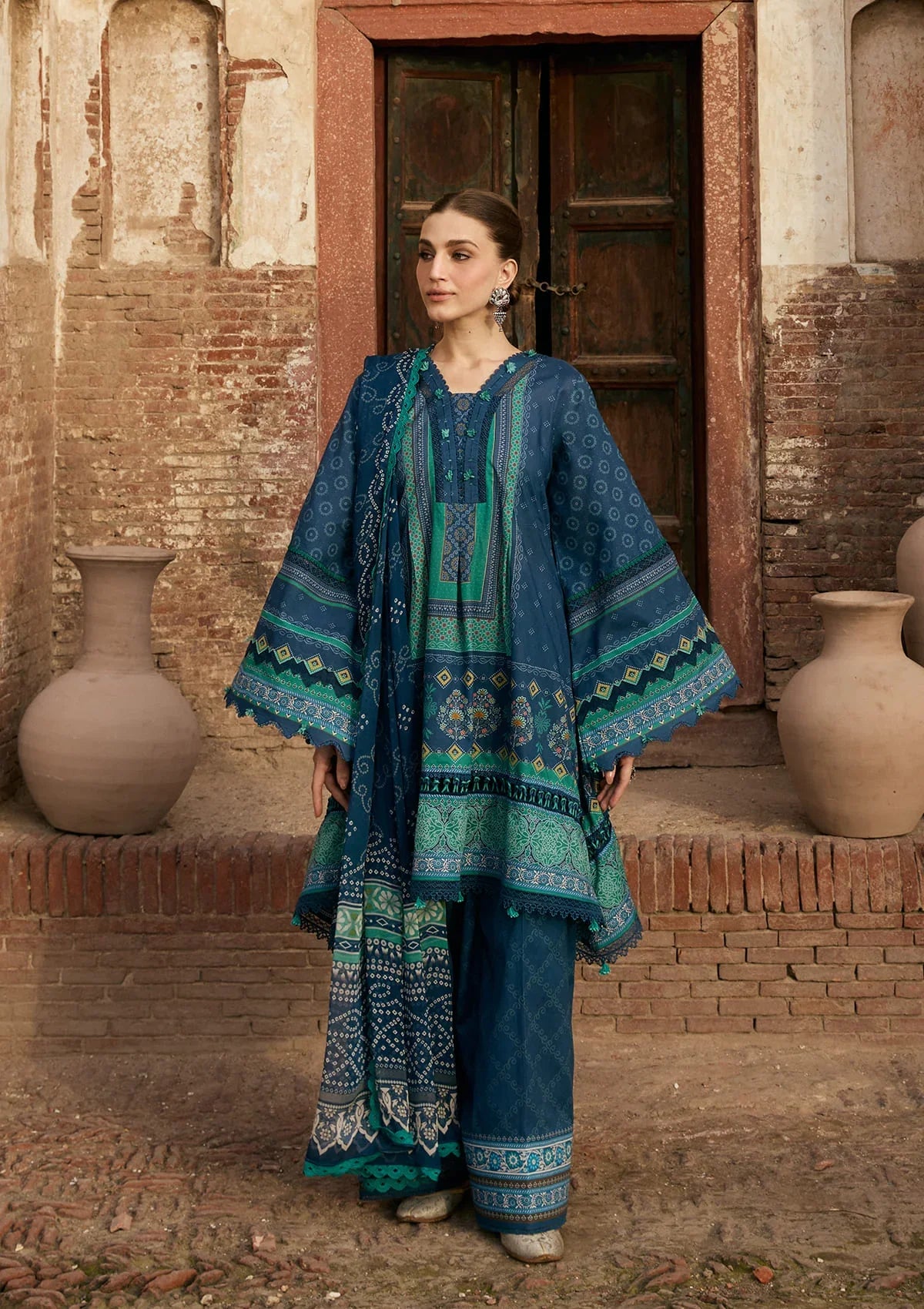 KAHF AANGAN PRINT CHIFFON KPS-1B