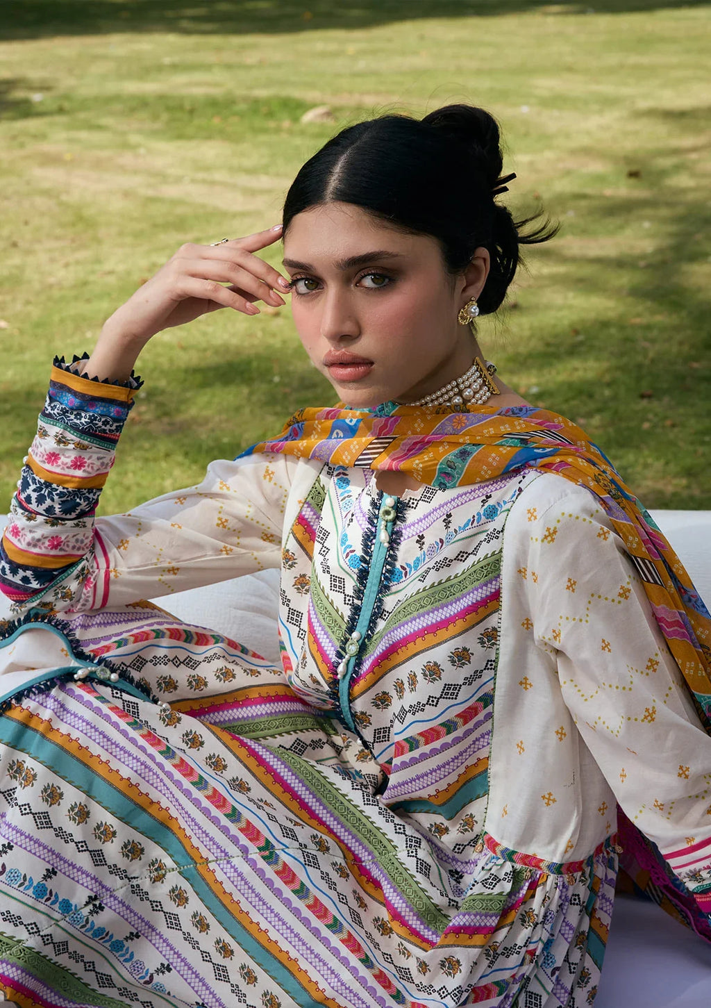 KAHF AANGAN PRINT CHIFFON KPS-2A