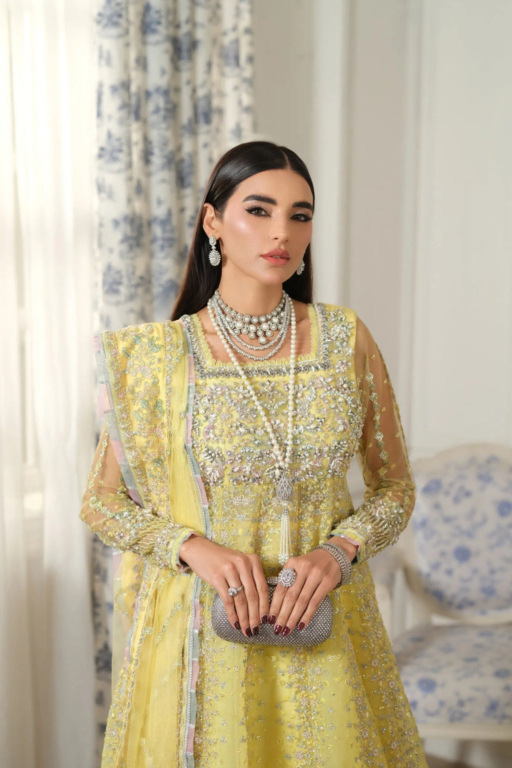 MARYAM HUSSAIN MEER EMBROIDERED CHIFFON GHAZAL