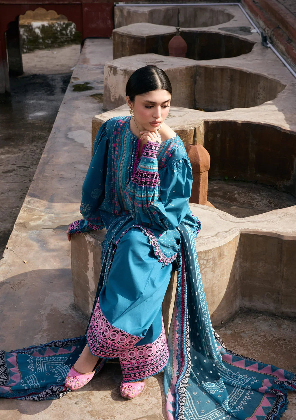 KAHF AANGAN PRINT CHIFFON KPS-4A
