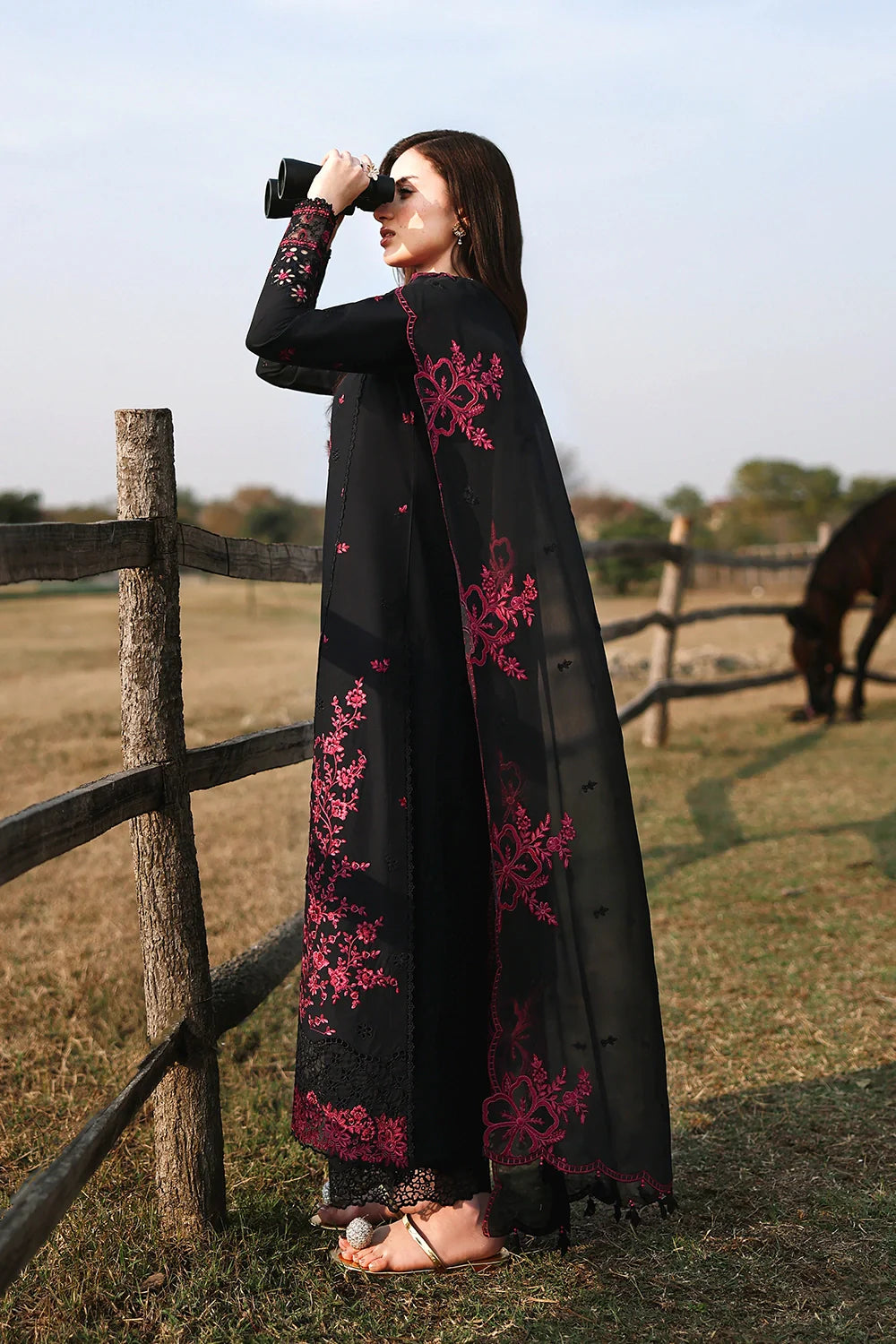AZURE LUXURY LAWN EID BLACK CHERRY