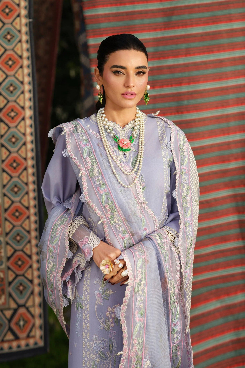 STITCHED BY CC MARYAM HUSSAIN FLORAL TALE JASMINE 3PC