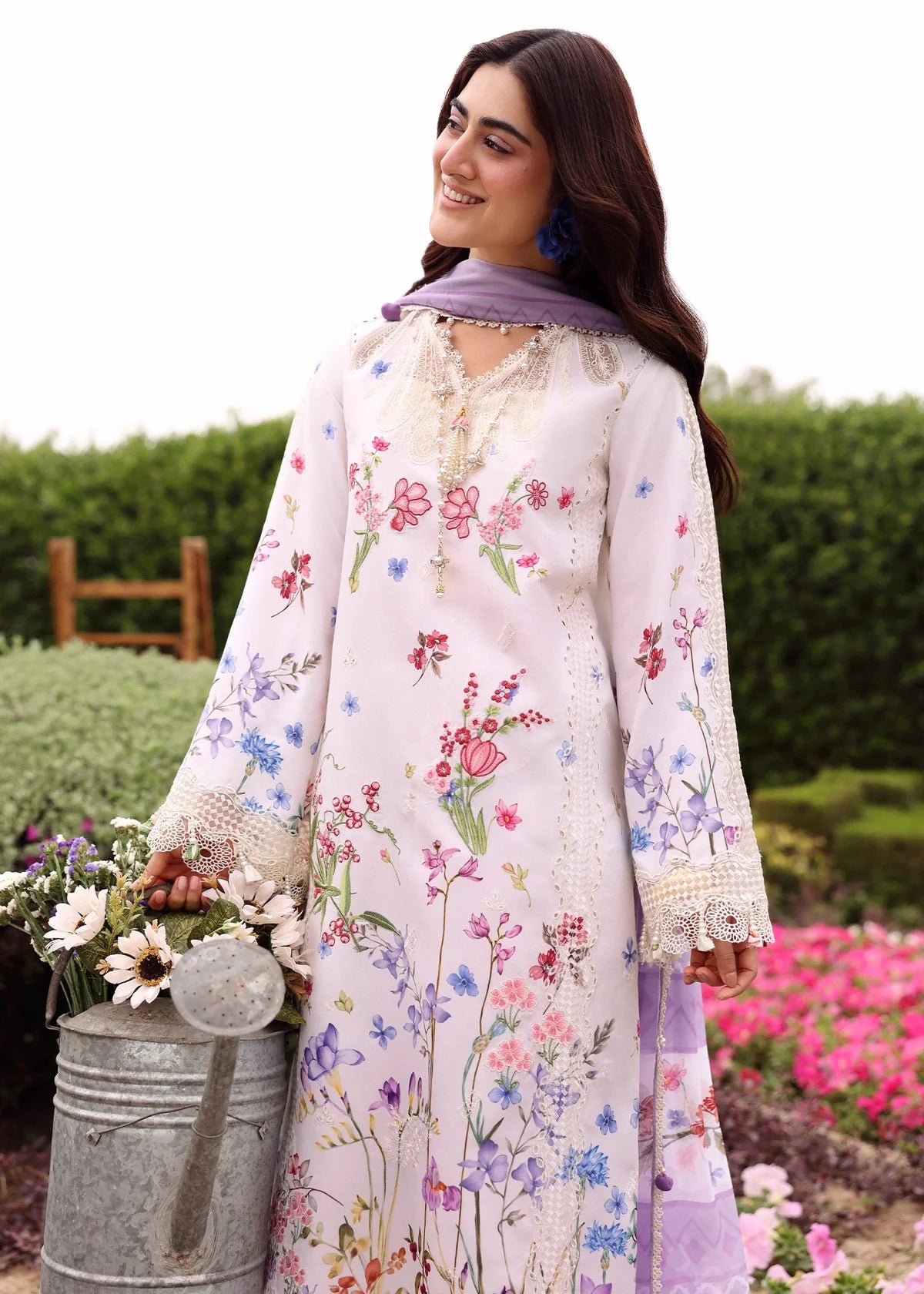 SARDINIA EMBROIDERED LAWN EID LAVENDER CLOUDS
