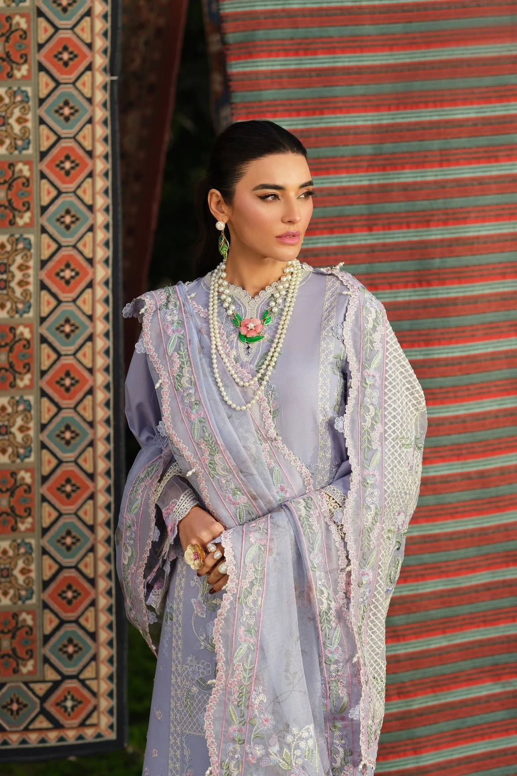 STITCHED BY CC MARYAM HUSSAIN FLORAL TALE JASMINE 3PC