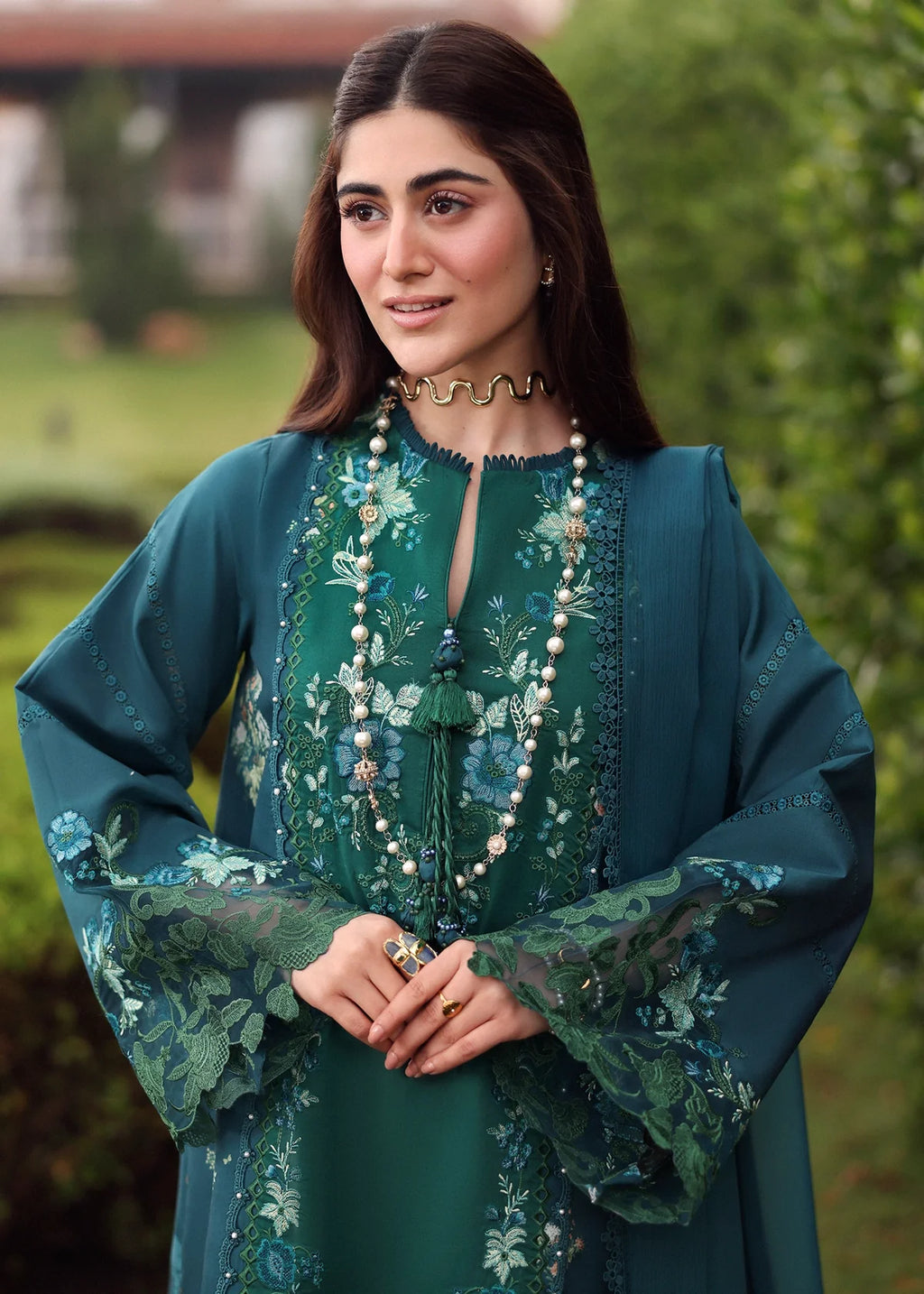 SARDINIA EMBROIDERED LAWN EID HILLSIDE TEAL
