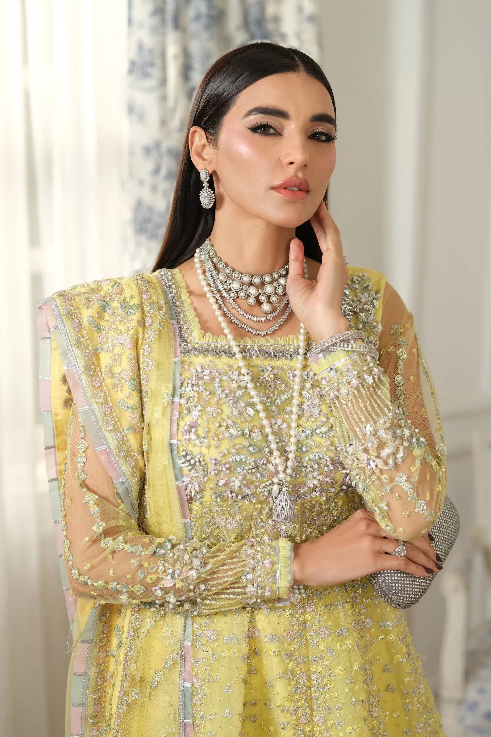 MARYAM HUSSAIN MEER EMBROIDERED CHIFFON GHAZAL