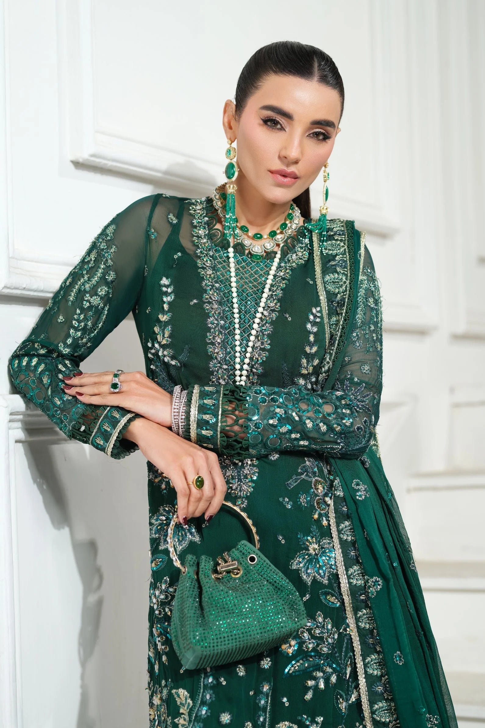 MARYAM HUSSAIN MEER EMBROIDERED CHIFFON JUHI