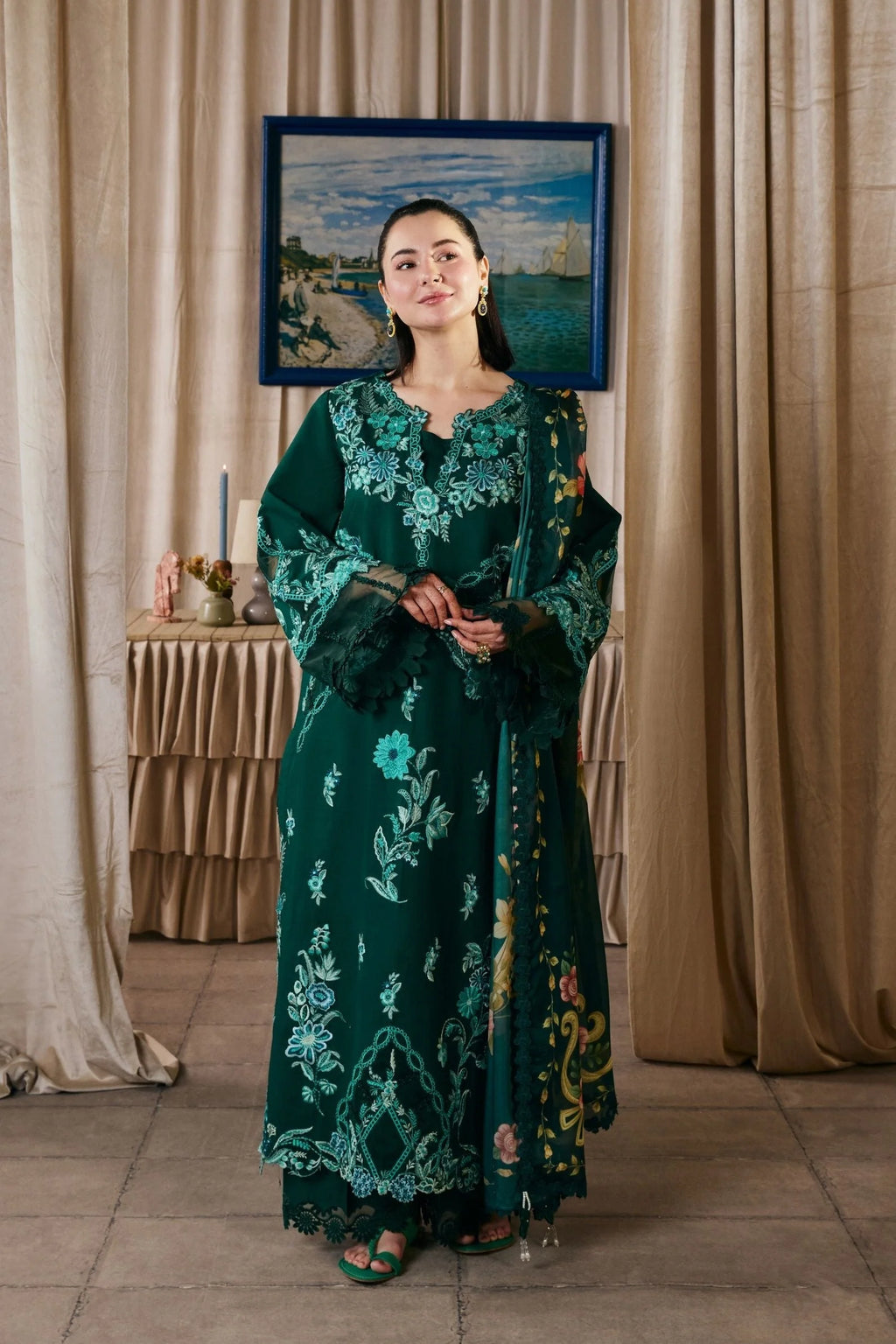 MARYAM HUSSAIN LUXURY LAWN MAHEER