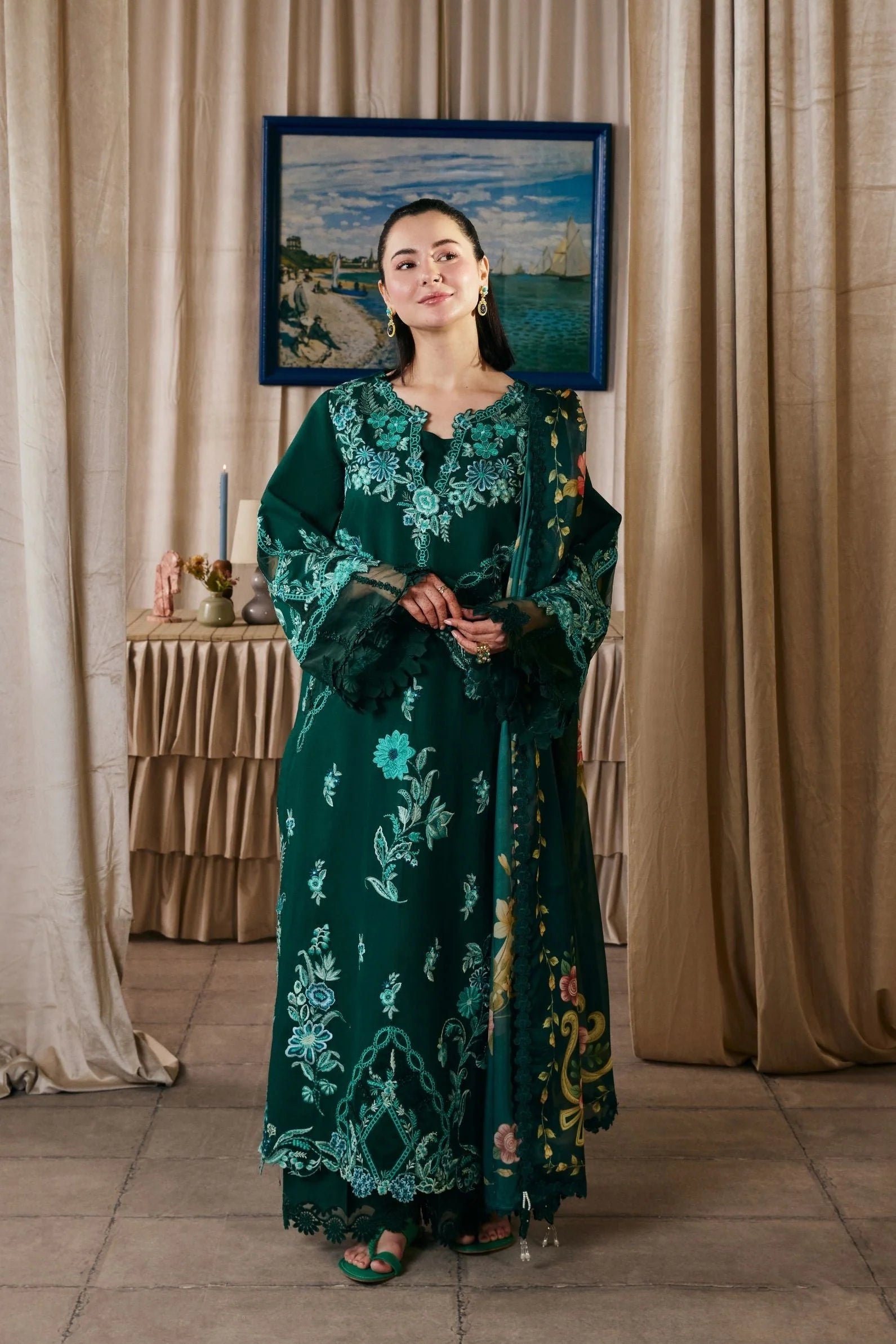 MARYAM HUSSAIN LUXURY LAWN MAHEER