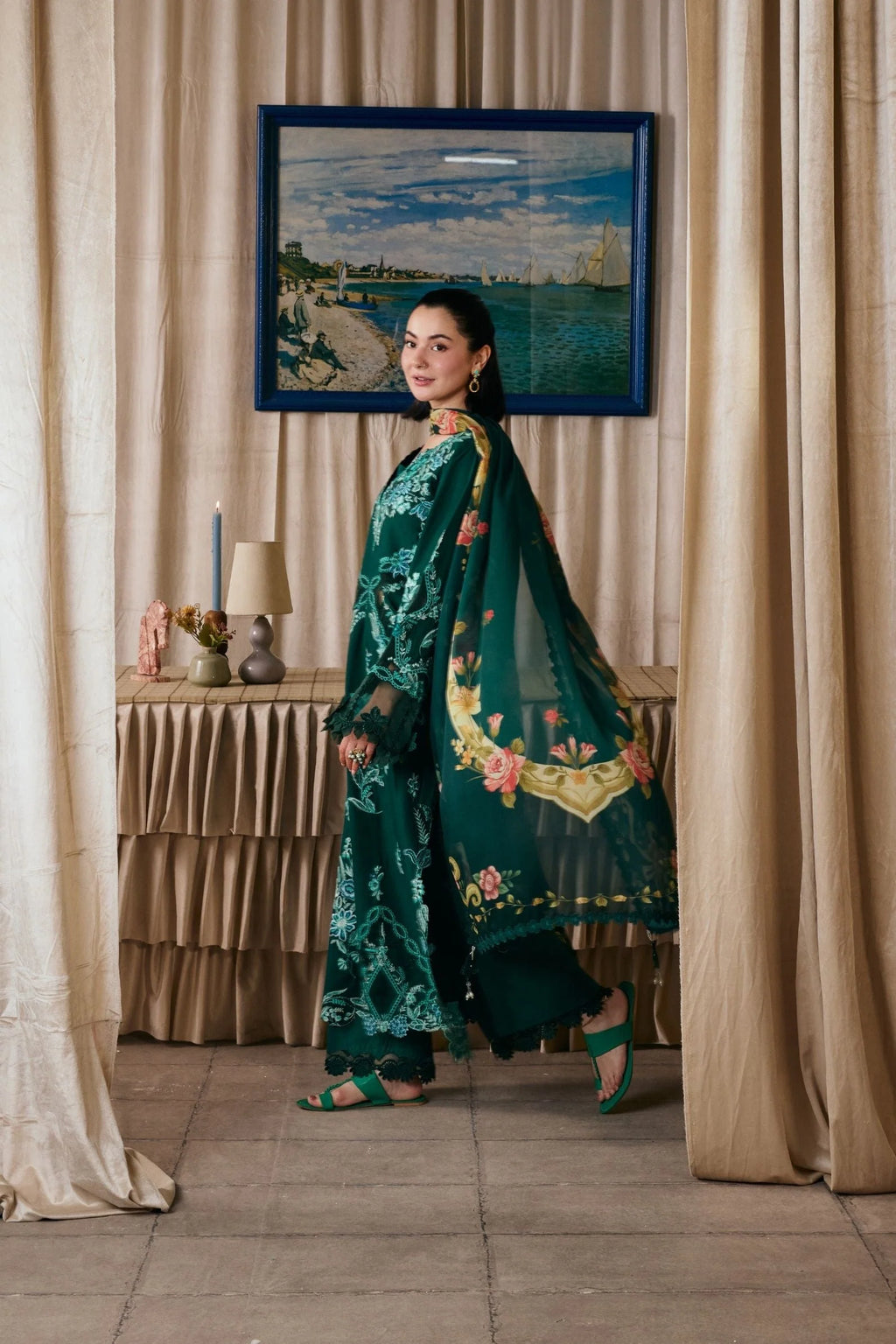 MARYAM HUSSAIN LUXURY LAWN MAHEER