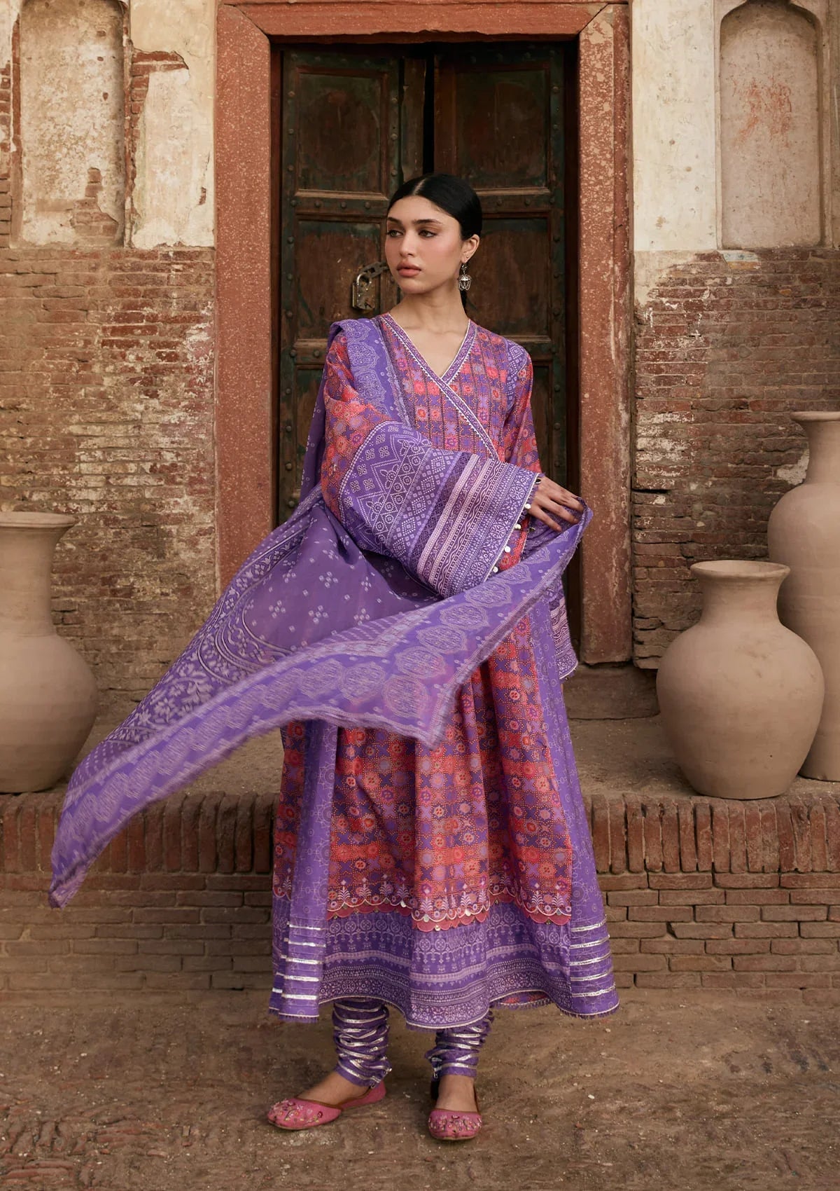 KAHF AANGAN PRINT CHIFFON KPS-3B